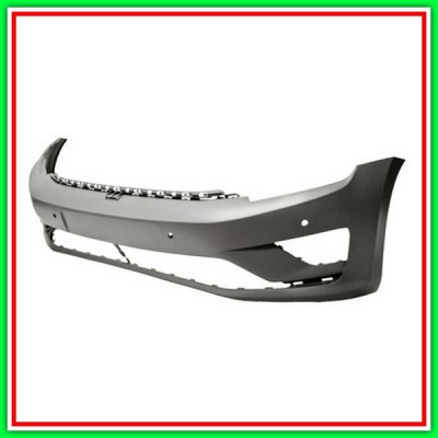 Paraurti Anteriore Con Primer-Con Fori Pdc-Supporti-Con Tappo Coprigancio-Con Tracce Park Assist E Lavafari