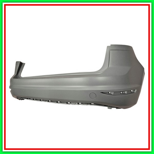 Paraurti Posteriore Con Primer-Con Tappo Coprigancio-Con Tracce Pdc E Park Assist Vw Golf Sportsvan-(Anno 2014 In Poi)
