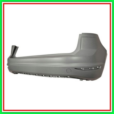 Paraurti Posteriore Con Primer-Con Tappo Coprigancio-Con Tracce Pdc E Park Assist Vw Golf Sportsvan-(Anno 2014 In Poi)