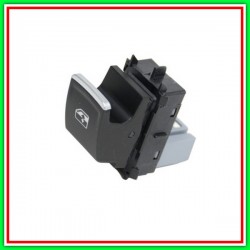 Interruttore Alzacristallo Nero/Bordo Cromato-Porta Anteriore Destra-4 Pins Volkswagen-Golf Sportsvan-Mod. 04/14-10/17