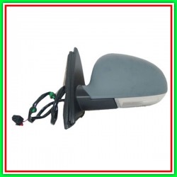 Retrovisore Sinistro Elettrico-Termico Con Primer-Con Fanale-Asferico-Cromato Vw Jetta Golf Variant-(Anno 2005-2010)