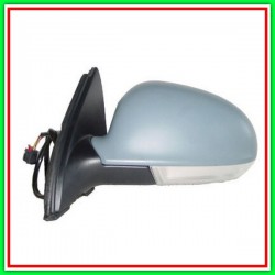 Retrovisore Sinistro Elettrico-Termico-Con Primer-Con Fanale-Con Luce Cortesia-Chiudibile-Asferico-Cromato 16H9P