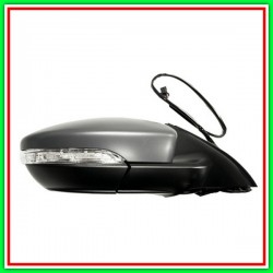 Retrovisore Destro Elettrico-Termico-Con Primer-Con Fanale-Convesso-Cromato 16H6P Vw Jetta-(Anno 2010-2014)