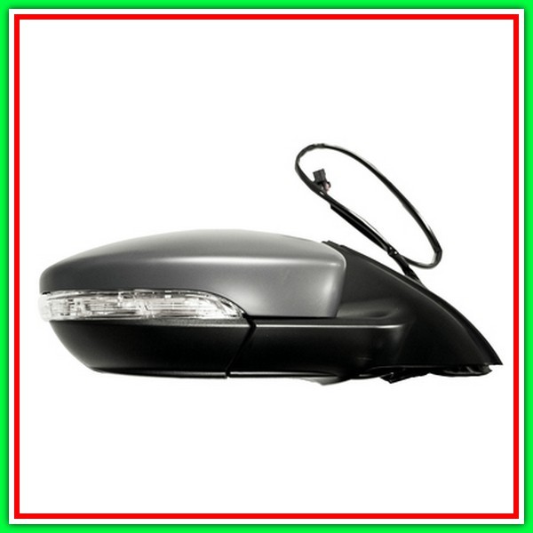 Retrovisore Destro Elettrico-Termico-Con Primer-Con Fanale-Convesso-Cromato 16H6P Vw Jetta-(Anno 2010-2014)