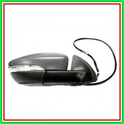 Retrovisore Sinistro Elettrico-Termico-Con Primer-Chiudibile-Con Fanale-Con Luce Cortesia-Asferico-Cromato 16H9P