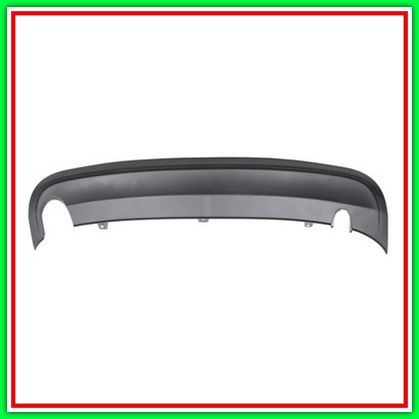 Spoiler Paraurti Posteriore Nero Goffrato-Con Scarico Singolo A Sinistra Volkswagen-Jetta-Mod. 01/10-06/14