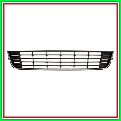 Griglia Centrale Paraurti Nera Con Modanatura Cromata Vw Touran-(Anno 2010-2015)