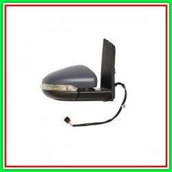 Retrovisore Destro Elettrico-Termico-Con Primer-Con Fanale-Convesso-Cromato-16H6P Vw Touran-(Anno 2010-2015)