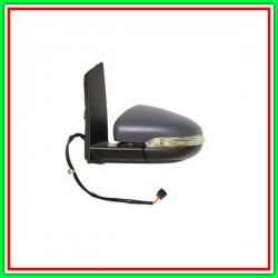 Retrovisore Sinistro Elettrico-Termico Con Primer-Con Fanale-Asferico-Cromato-16H6P Vw Touran-(Anno 2010-2015)