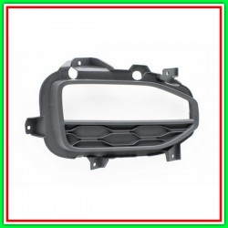 Griglia Superiore Destra Paraurti Nera-Con Sede Luce Diurna Rettangolare Alogena-Con Foro Pdc Volkswagen-T-Roc-Mod. 11/17 -