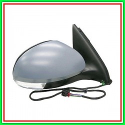Retrovisore Destro Elettrico-Termico-Con Primer-Con Fanale-Convesso-Cromato Vw Tiguan-(Anno 2007-2011)