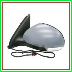 Retrovisore Sinistro Elettrico-Termico Con Primer-Con Fanale-Asferico-Cromato Vw Tiguan-(Anno 2007-2011)