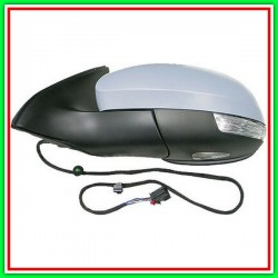Retrovisore Sinistro Elettrico-Termico-Con Primer-Con Fanale-Con Luce Cortesia-Chiudibile-Asferico-Cromato 16H9P