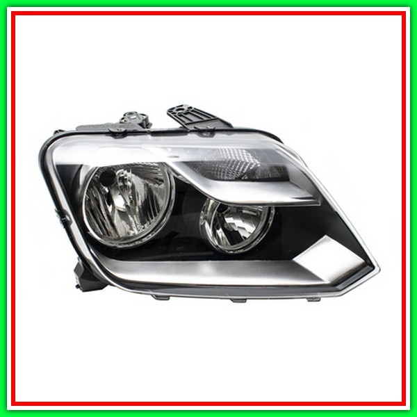 Proiettore Destro H7+H1 Elettrico Con Motore-Nero-Versione Valeo Volkswagen-Amarok-Mod. 06/12-10/16