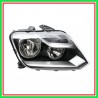 Proiettore Destro H7+H1 Elettrico Con Motore-Nero-Versione Valeo Volkswagen-Amarok-Mod. 06/12-10/16