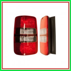 Fanale Posteriore Sinistro Senza Porta Lampada-Fume'-Rosso Mod Portellone Vw Caddy-(Anno 2010-2015)