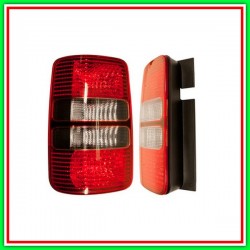 Fanale Posteriore Sinistro Senza Porta Lampada-Fume'-Rosso Mod 2 Porte Vw Caddy-(Anno 2010-2015)