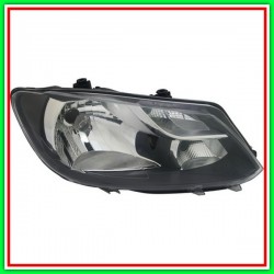 Proiettore Destro H4 Elettrico Con Motore-Bordo Cromato-Versione Hella Vw Caddy-(Anno 2010-2015)
