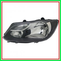 Proiettore Sinistro H4 Elettrico Con Motore-Bordo Cromato-Versione Hella Vw Caddy-(Anno 2010-2015)