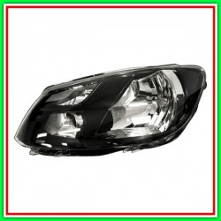 Proiettore Sinistro H4 Elettrico Con Motore-Bordo Nero Vw Caddy-(Anno 2010-2015)