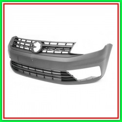 Paraurti Anteriore Nero Goffrato-Con Griglia Radiatore-Con Fori Modanatura-Con Tracce Lavafari Vw Caddy-(Anno 2015 In Poi)
