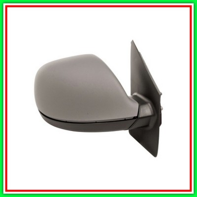Retrovisore Destro Elettrico-Termico Con Primer-Convesso-Cromato-5 Pins Vw T5-(Anno 2009-2015)