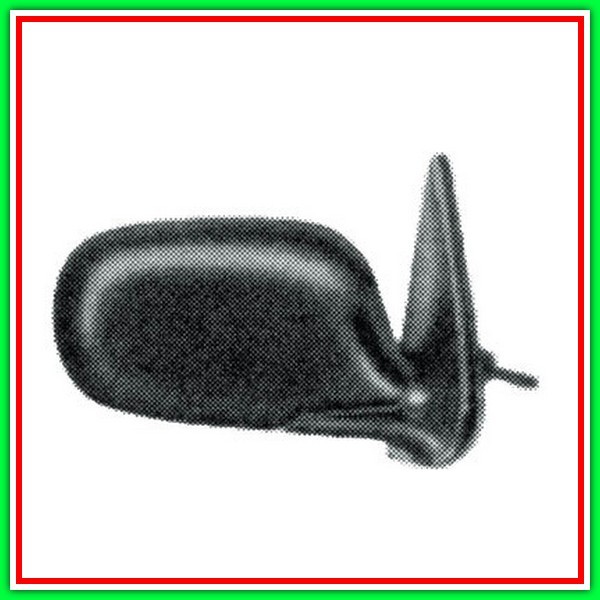 Retrovisore Sinistro A Cavi-Nero-Convesso-Cromato Nissan Micra K11-(Anno 2000-2002)