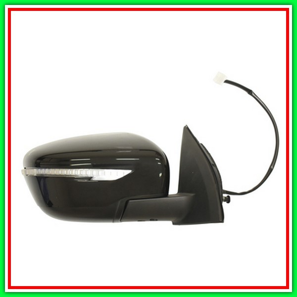 Electric Right RearView Mirror With Primer-Con Headlight-Convex-Chrome NISSAN Qashqai-(Year 2014-2017)