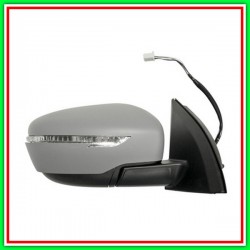 Electric-Thermal Right Rearview Mirror-With Primer-Con Headlight-Convex-Chrome NISSAN Qashqai-(Year 2014-2017)