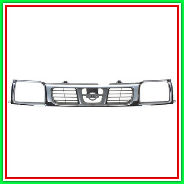Griglia Radiatore Cromata Grigio-Argento Nissan Navara-King Cab-(Anno 1997-2001)