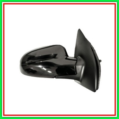 Retrovisore Destro A Cavi-Nero-Convesso-Cromato ChevroletDaewoo Kalos-(Anno 2002-2006)