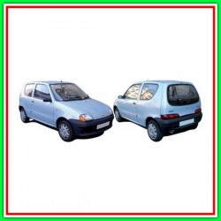 Retrovisore Sinistro A Leva-Nero-Convesso-Cromato Fiat Seicento-(Anno 1998-2000)