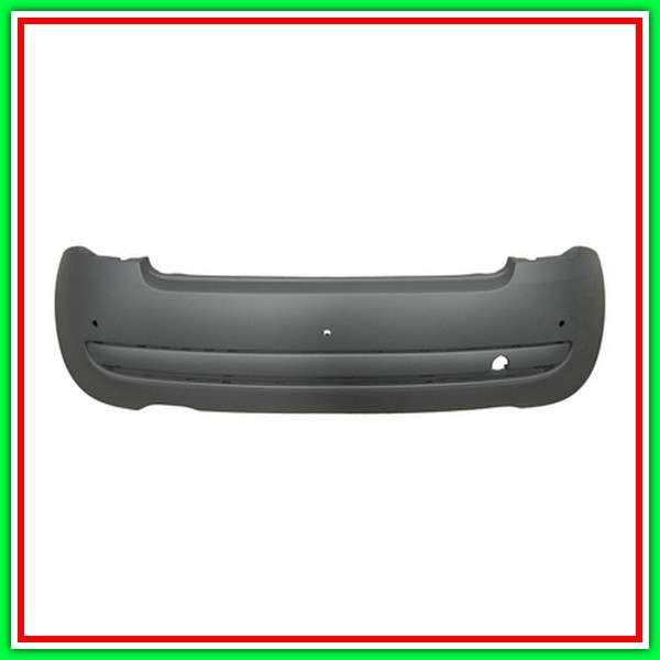 Paraurti With Primer-With Molding Holes-With 3 Holes Pdc-Supports- Mod 09-2012 Onwards FIAT 500-(Year 2007-2015)