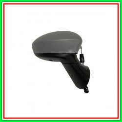 Right Cable Rearview Mirror With Primer-Convex-Chrome FIAT 500-(Year 2007-2015)