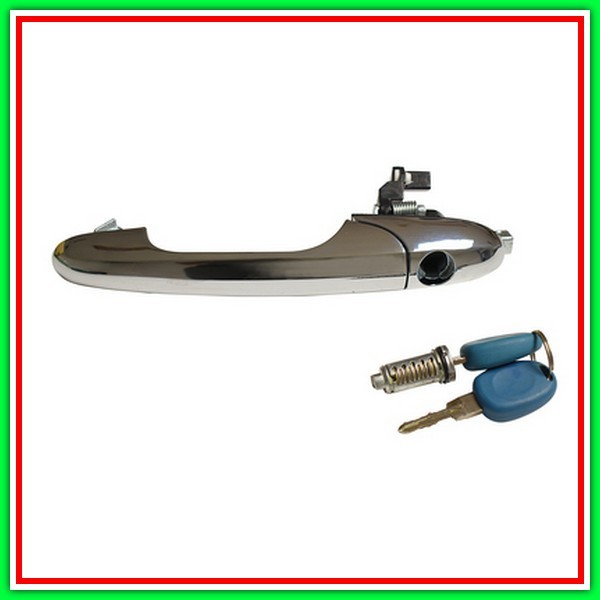 Front Front Handle Left-Chrome-With Set Keys And NOTTOLINO FIAT 500-(Year 2007-2015)