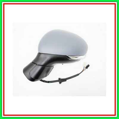 Retrovisore Sinistro Elettrico-Termico Con Primer-Con Fanale-Convesso-Cromato Fiat 500 X City Look-(Anno 2015-2018)