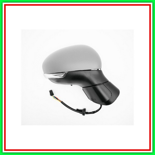 Retrovisore Destro Elettrico-Termico-Con Primer-Con Sonda-Con Fanale-Chiudibile-Convesso-Cromato-10 Pins