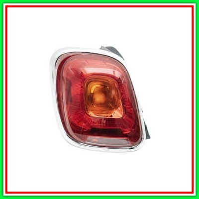 Fanale Posteriore Sinistro Senza Porta Lampada-Bordo Cromato Fiat-500 X City Look-Mod. 01/15-10/18