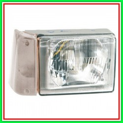 Asymmetrical Projector Left H5 Manual with White Head FIAT Panda-(Year 1986-2003)