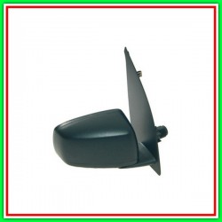 Right RearViewEr Manual Black-Convex-Chrome FIAT Panda-(Year 2003-2011)