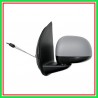 Left Cable Rearview Mirror With Primer-Convex-Chrome FIAT Panda-(Year 2012 Onwards)