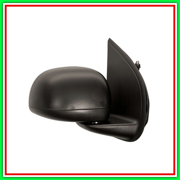 Retrovisore Destro Elettrico-Nero-Convesso-3 Pins Fiat Panda-(Anno 2012 In Poi)