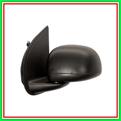 Retrovisore Sinistro Elettrico-Nero-Convesso-3 Pins Fiat Panda-(Anno 2012 In Poi)