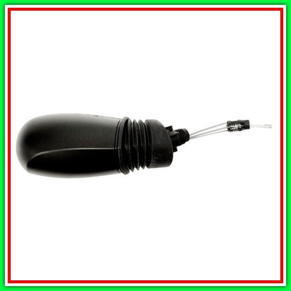 Retrovisore Sinistro A Cavi-Nero-Convesso-Cromato Fiat Punto-(Anno 2003-2011)