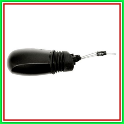 Retrovisore Sinistro A Cavi-Nero-Convesso-Cromato Fiat Punto-(Anno 2003-2011)