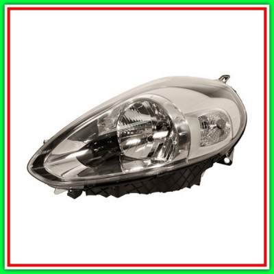 Left Projector H4 Electric Chrome-With FIAT Engine (Year 2012-2017)