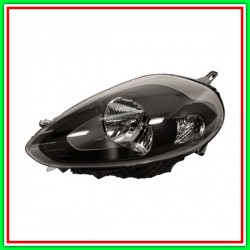 Proiettore Sinistro H4 Elettrico Con Motore-Nero Fiat Punto-(Anno 2012-2017)
