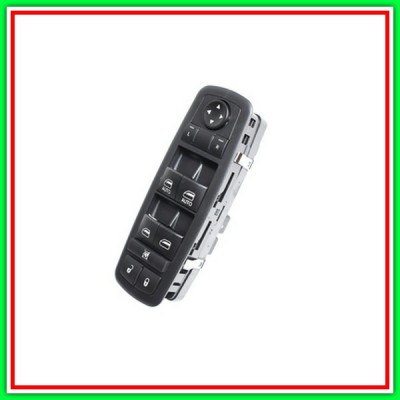 Pulsantiera Nera-4 Interruttori-Alzacristallo Porta Anteriore Sinistra-11 Pins Fiat Freemont-(Anno 2011-2016)