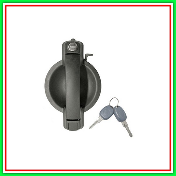 Maniglia Esterna Anteriore Destra-Nera-Con Foro Nottolino-Con Set Chiavi Fiat Doblo-(Anno 2005-2009)