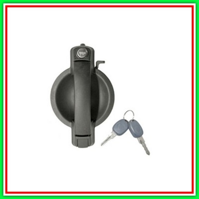 Maniglia Esterna Anteriore Destra-Nera-Con Foro Nottolino-Con Set Chiavi Fiat Doblo-(Anno 2005-2009)